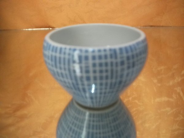 Zuckerschale von Arzberg Form 2000 Bast Bastdekor azur blau